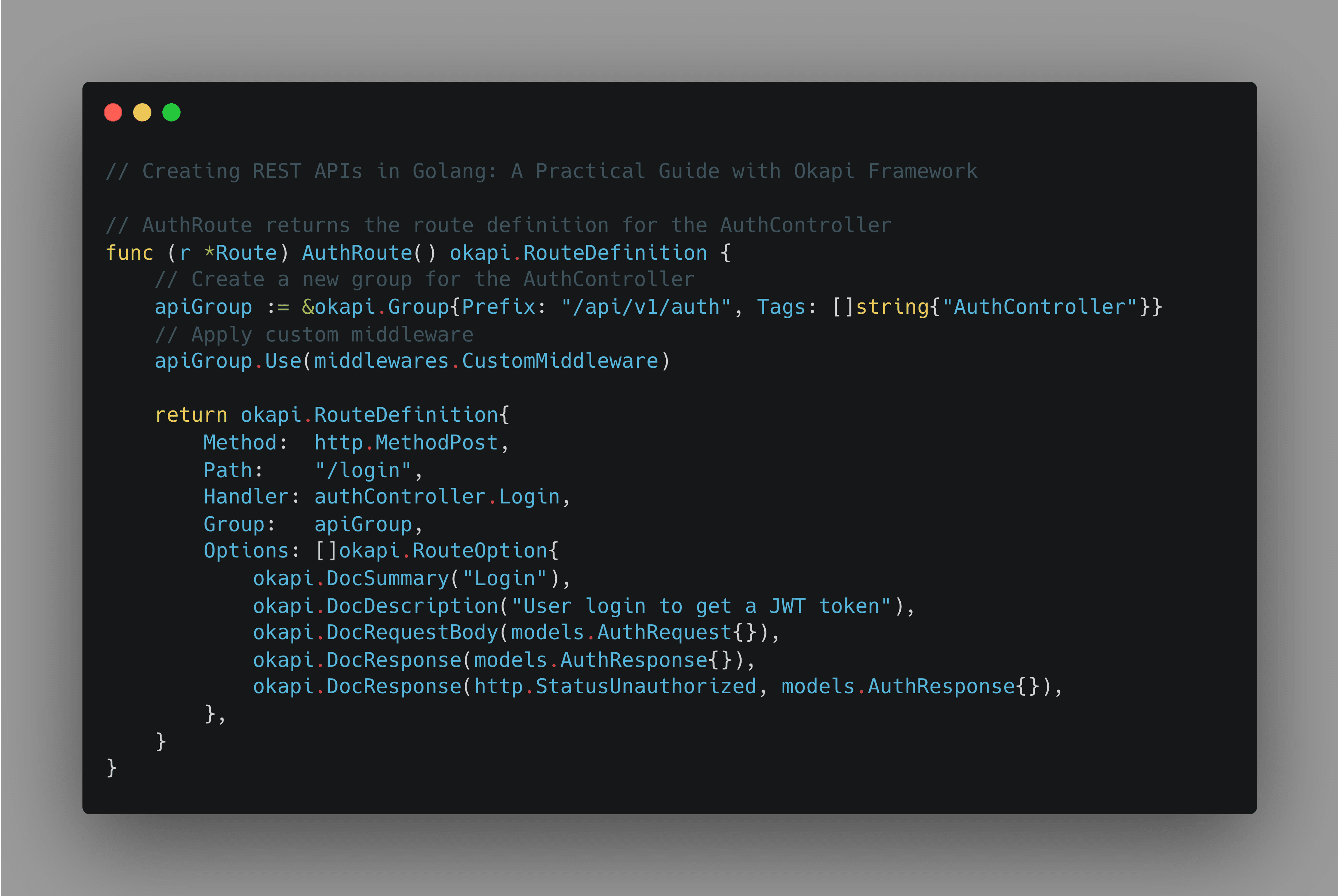 Creating REST APIs in Golang: A Practical Guide with Okapi Framework